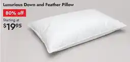 Linen Chest Luxurious Down and Feather Pillow offer