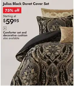 Linen Chest Julius Black Duvet Cover Set offer