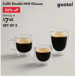 Linen Chest Caffé Double-Wall Glasses offer