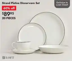 Linen Chest Strand Platine Dinnerware Set offer