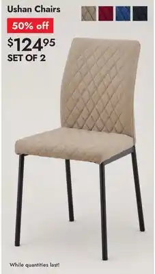 Linen Chest Ushan Chairs offer