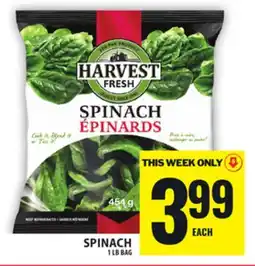 Food Basics SPINACH offer