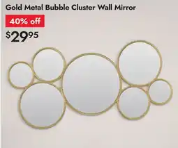Linen Chest Gold Metal Bubble Cluster Wall Mirror offer