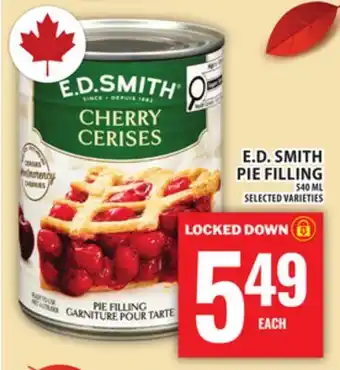Food Basics E.D. SMITH PIE FILLING offer