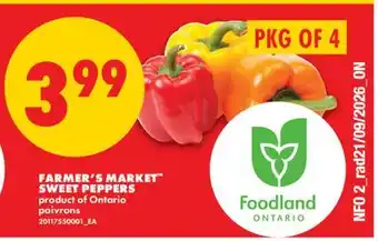 No Frills FARMER'S MARKET SWEET PEPPERS, PKG OF 4 offer