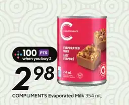 Sobeys COMPLIMENTS Evaporated Milk - Big Earn offer