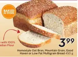 Sobeys Homestyle Oat Bran, Mountain Grain, Good Haven or Low Fat Multigrain Bread offer