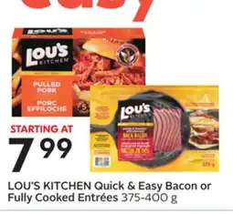 Sobeys Quick & Easy Bacon or Fully Cooked Entrées offer