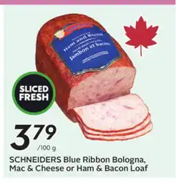 Sobeys Blue Ribbon Bologna, Mac & Cheese or Ham & Bacon Loaf offer
