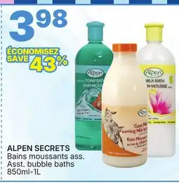 Rossy ALPEN SECRETS Asst. bubble bath offer