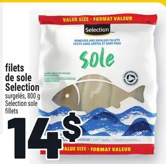 Metro FILETS DE SOLE SELECTION | SELECTION SOLE FILLETS offer