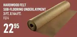 Canac Hardwood Felt Sub-Flooring Underlayment 3 ft. x 144 ft offer
