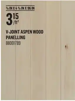 Canac V-Joint Aspen Wood Panelling offer