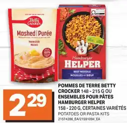 L'Intermarché POMMES DE TERRE 148 - 215 G OU ENSEMBLES POUR PÂTES 158 - 220 G | POTATOES OR PASTA KITS offer