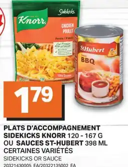 L'Intermarché PLATS D'ACCOMPAGNEMENT SIDEKICKS, 120 - 167 G O OU SAUCES, 398 ML | SIDEKICKS OR SAUCE offer
