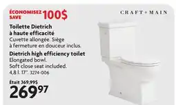 Home Hardware Dietrich high efficiency toilet offer