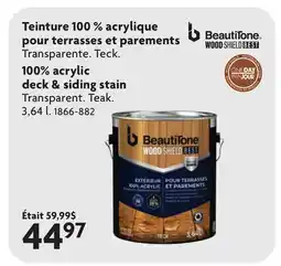 Home Hardware 100% acrylic deck & siding stain offer