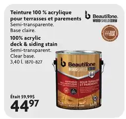 Home Hardware 100% acrylic deck & siding stain offer