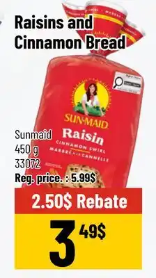 Mayrand Raisins and Cinnamon Bread offer