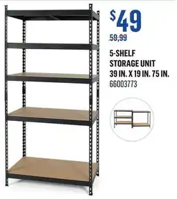 Canac 5-Shelf Storage Unit 39in.x19in.75in offer