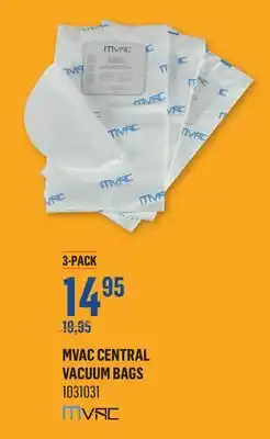 Canac MVAC CENTRAL VACUUM BAGS offer