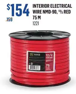 Canac INTERIOR ELECTRICAL WIRE NMD-90, 12⁄2 RED 75 M offer