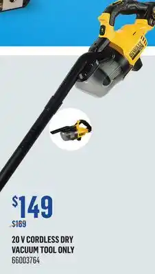 Canac Dewalt 20 V Cordless Dry Vacuum Tool Only offer