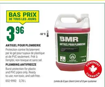 BMR ANTIGEL POUR PLOMBERIE offer