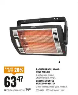 BMR RADIATEUR DE PLAFOND POUR ATELIER offer