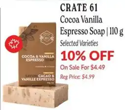 Goodness Me Crate 61 Cocoa Vanilla Espresso Soap offer
