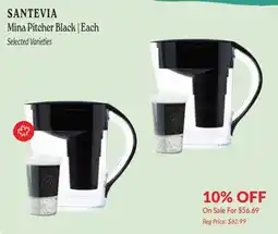 Goodness Me Santevia mina pitcher black offer