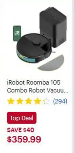 Best Buy iRobot Roomba 105 Combo Robot Vacuum offer