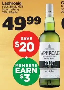Calgary Co-op Laphroaig select single malt scotch whisky offer
