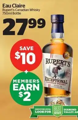 Calgary Co-op Rupert's Canadian Whisky offer