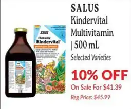 Goodness Me Salus kindervital multivitamin offer