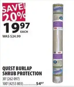 Co-op Quest burlap shrub protection offer