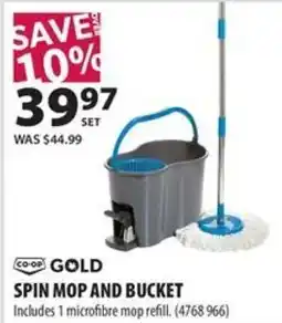Co-op Co-op gold spin mop and bucket offer