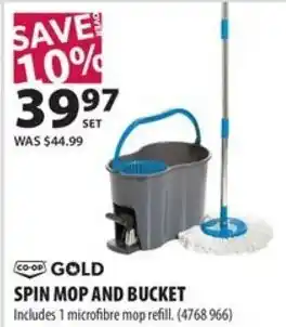 Co-op gold spin mop and bucket
