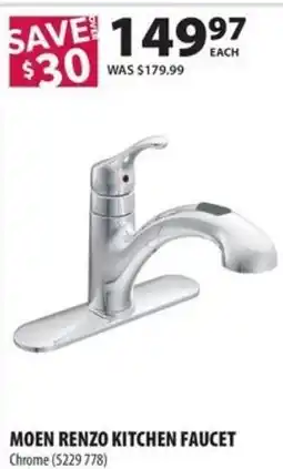 Co-op Moen renzo kitchen faucet offer