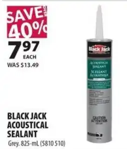 Co-op Black Jack acoustical sealant offer