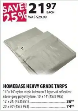 Co-op Homebase heavy grade tarps offer