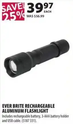 Co-op Ever Brite rechargeable aluminum flashlight offer