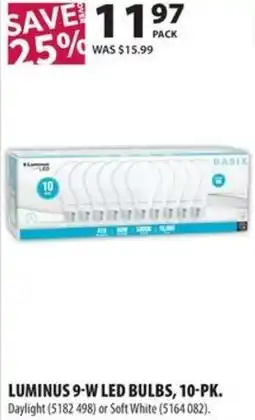 Co-op Luminous 9-w LED bulbs offer