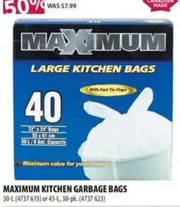 Co-op Maximum kitchen garbage bags offer