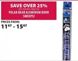 Co-op Polar Bear aluminum door sweeps offer
