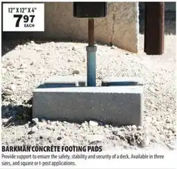 Co-op Barkman concrete footing pads offer