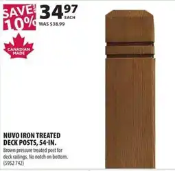 Co-op Nuvo iron treated deck posts offer