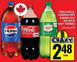 Food Basics Coca-Cola Canada Dry Ginger Ale or Pepsi Soft Drinks offer