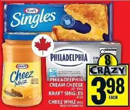 Food Basics Kraft singles philadelphia cream cheese cheez whiz offer