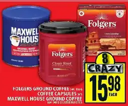 Food Basics Folgers ground coffee coffee capsules maxwell house ground coffee offer